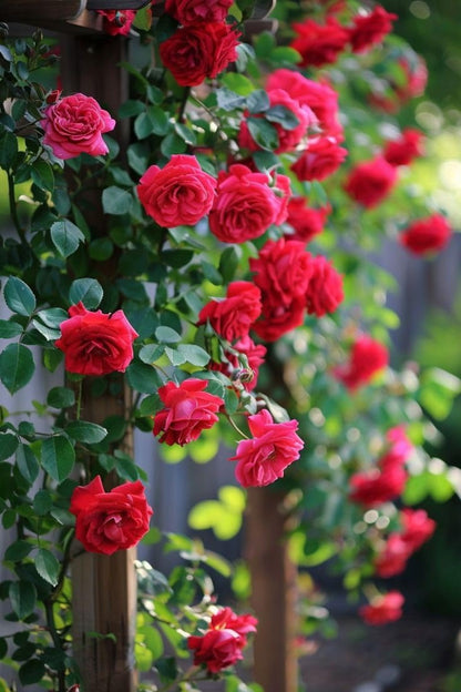 Balcony Bloomt Rose Seeds: Packaged in a silver resealable pouch, marketed for growing flowering rose plants in small or balcony